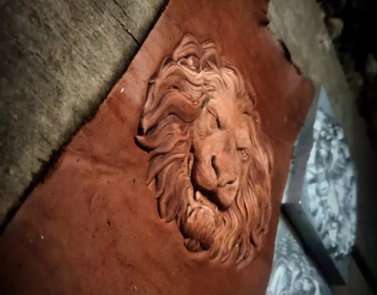 Animal mold Lion Leather mold ink for leather engraving printing tool handmade lion leather tool Stamp mold animals leather mold