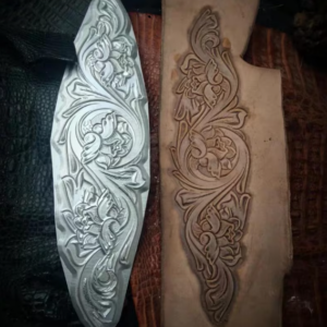Tang Grass Leather Stamp Mold, 80x290mm, 2A12 Super Duralumin