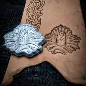 Tang Grass Flower Leather Stamp Mold, 64mm Floral Embossing Tool