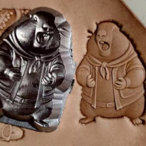 groundhog leather embossing mold in 2A12 aluminum for vegetable tanned leather