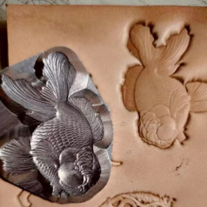 goldfish leather embossing mold in 2A12 aluminum for vegetable tanned leather