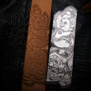 pig leather stamp mold in 2A12 aluminum for vegetable tanned leather