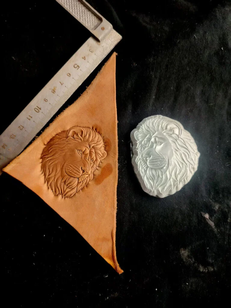 lion leather stamp mold