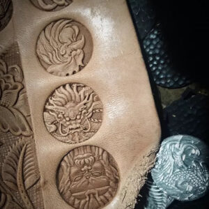 Chinese Zodiac leather stamp mold set impression on real leather