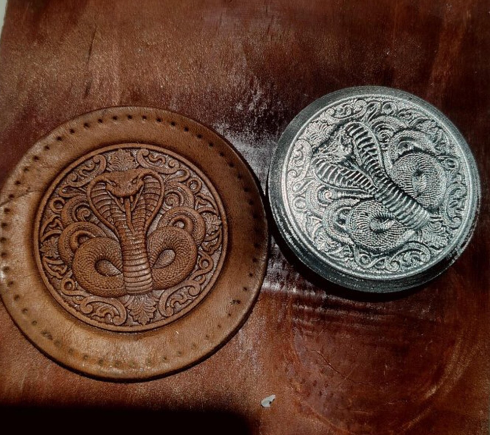 zodiac snake leather embossing mold