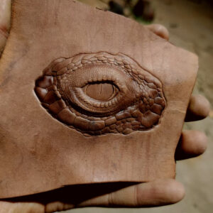 dragon eye leather stamp mold in 2A12 aluminum for vegetable tanned leather
