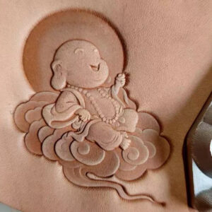 tathagata leather embossing impression on vegetable tanned leather