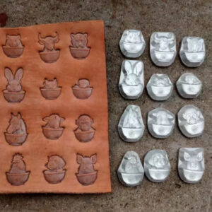 zodiac leather stamp mold set with 3d animal pattern options