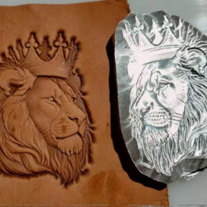 Lion King leather stamp mold impression on real leather