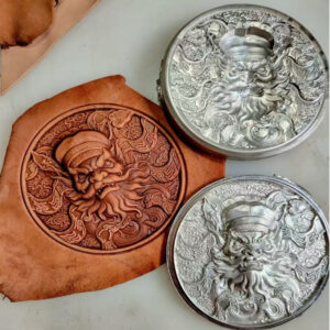 zhong kui leather embossing mold in 2A12 aluminum for 3d relief leatherwork
