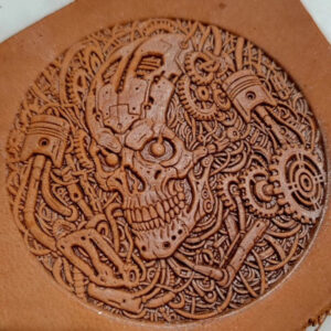 Round dinosaur leather embossing design for vegetable-tanned leather