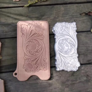 floral leather stamp mold with tang grass pattern in 2A12 aluminum