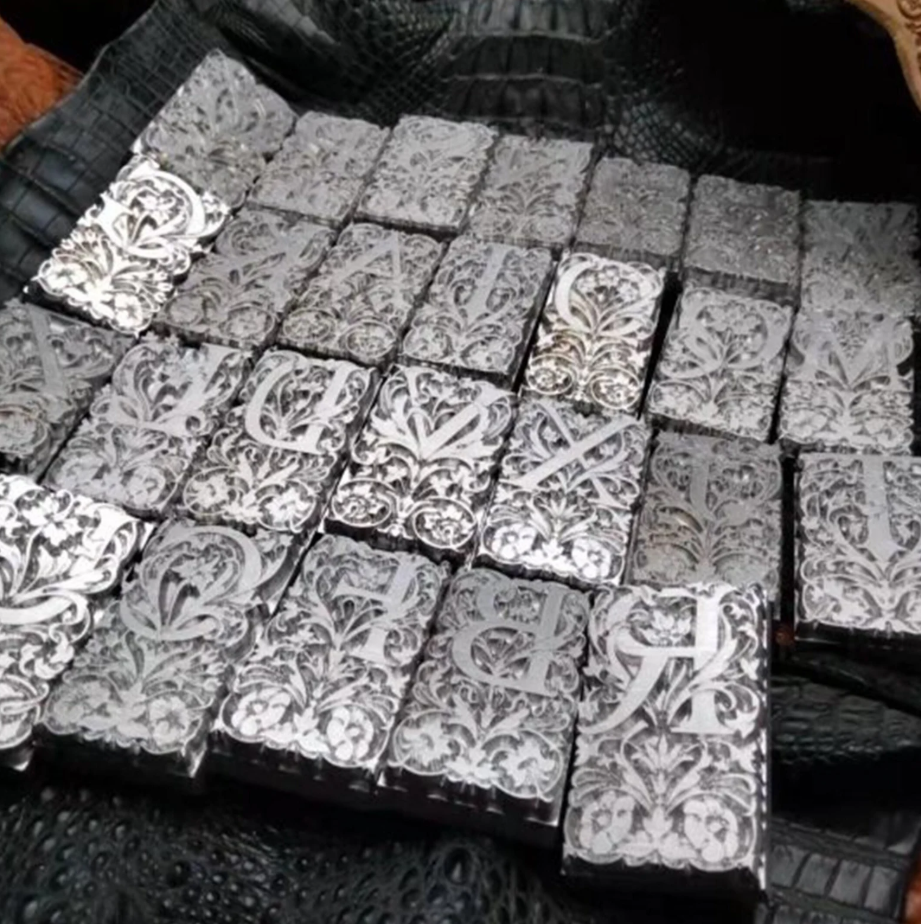 alphabet leather stamp mold pieces in 2A12 super duralumin