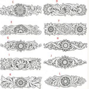 floral leather stamp mold styles A to N in 2A12 aluminum