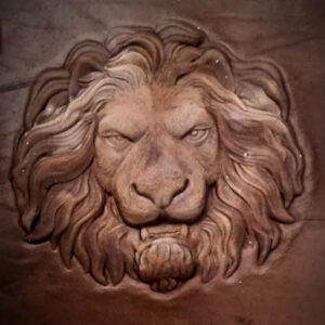 lion leather stamp mold in 2A12 aluminum for vegetable tanned leather