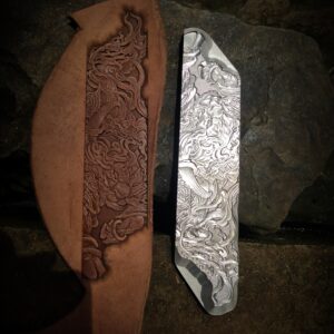 bull leather stamp mold in 2A12 aluminum for vegetable tanned leather