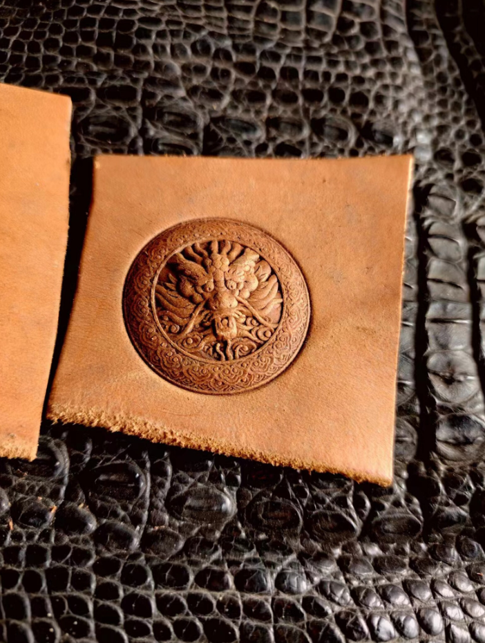 Dragon leather embossing stamper set for 3D leather impression