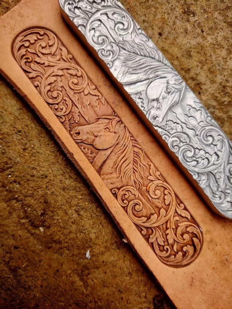Horse bracelet leather stamp mold
