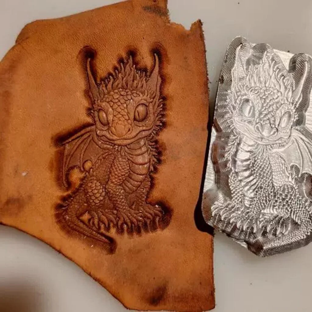 Small Dragon Leather Stamp Mold – 50 × 32 mm