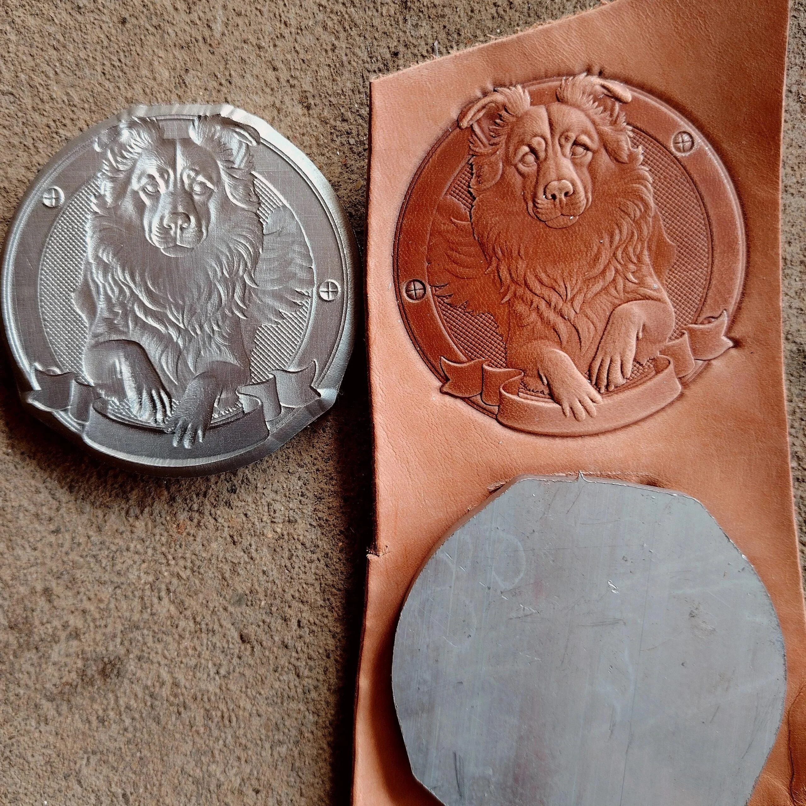 Border Collie Leather Stamp Mold
