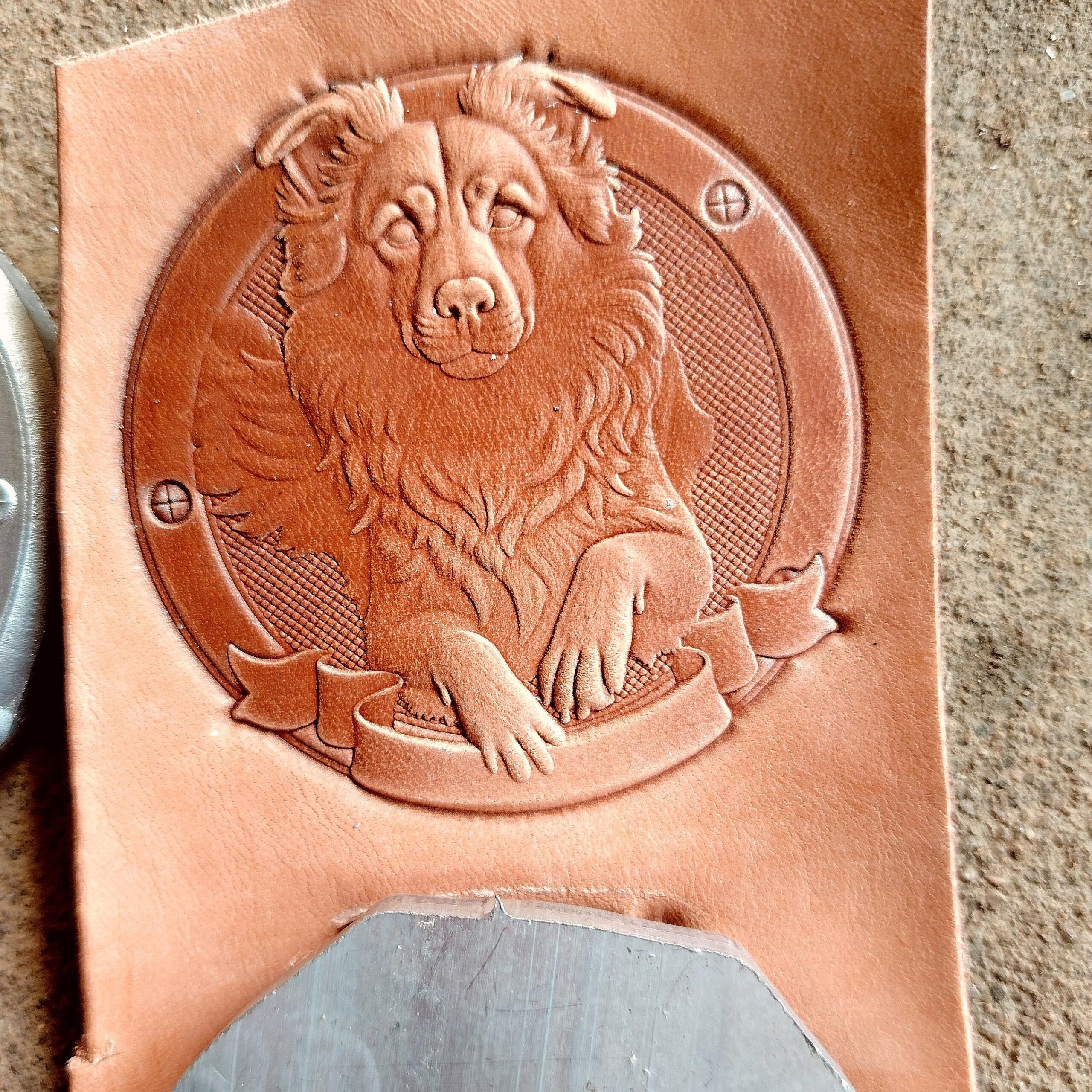Border Collie Leather Stamp Mold