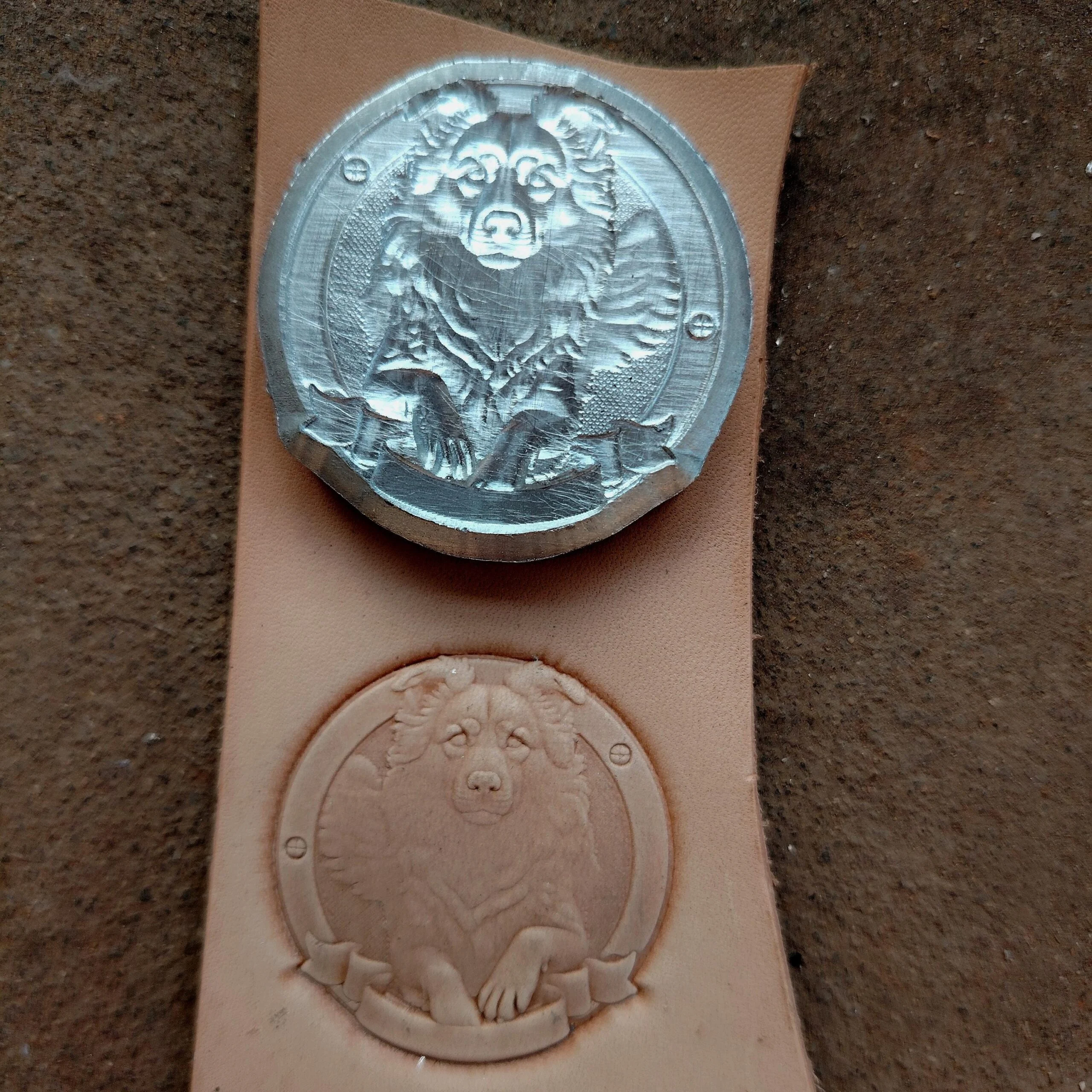 Border Collie Leather Stamp Mold