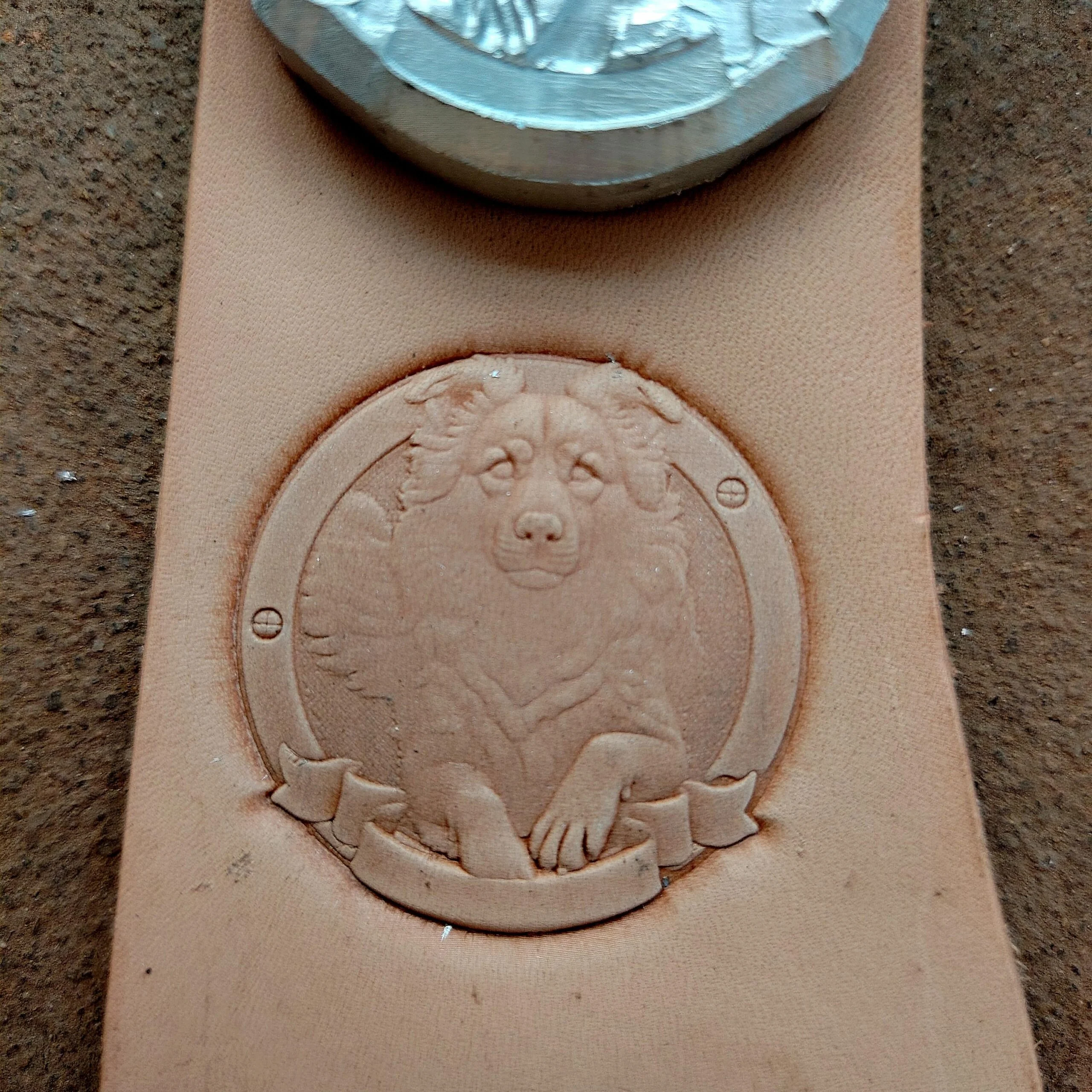 Border Collie Leather Stamp Mold