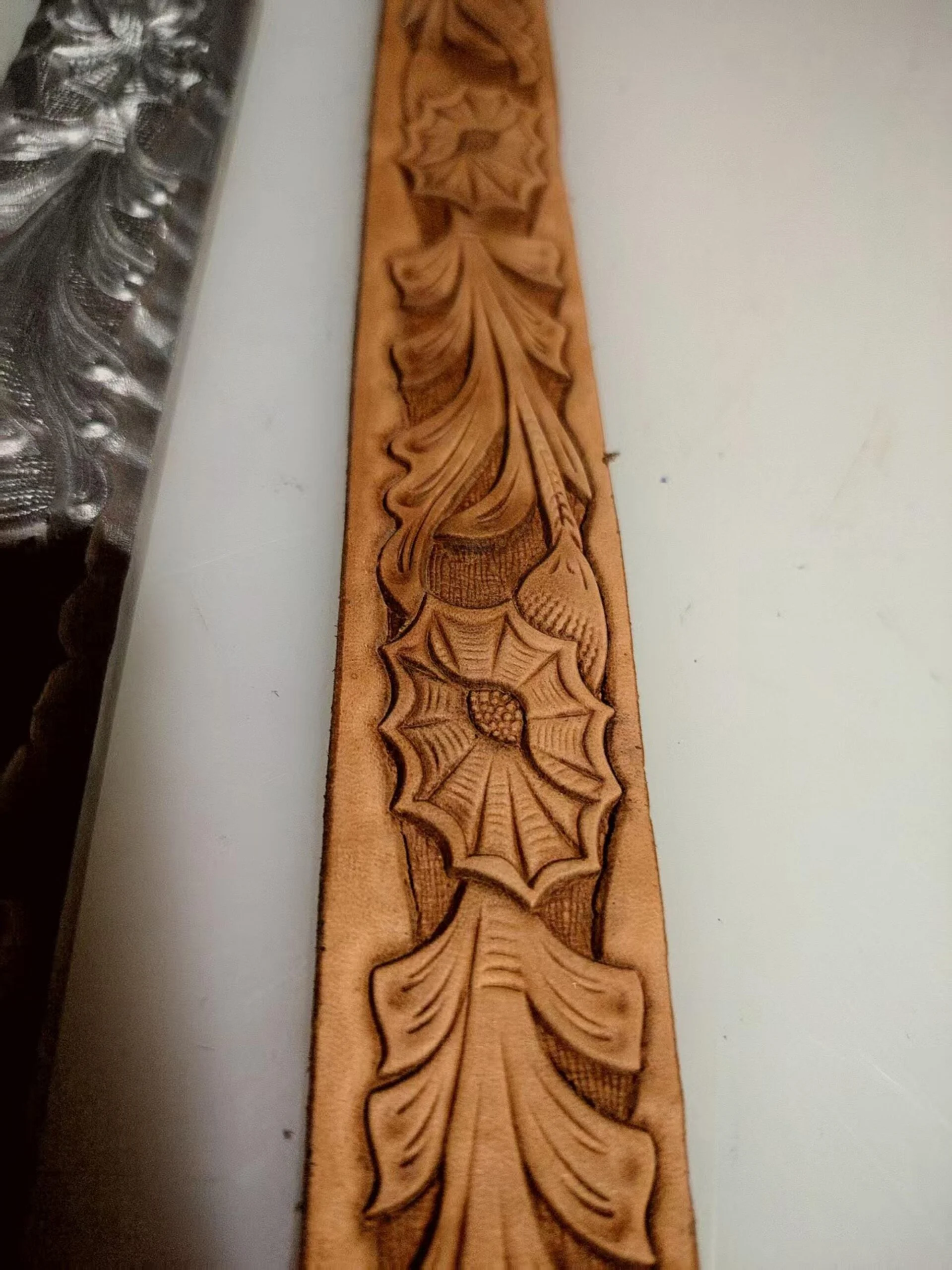 Repeatable Floral Belt Stamp Mold – 224 × 30 mm