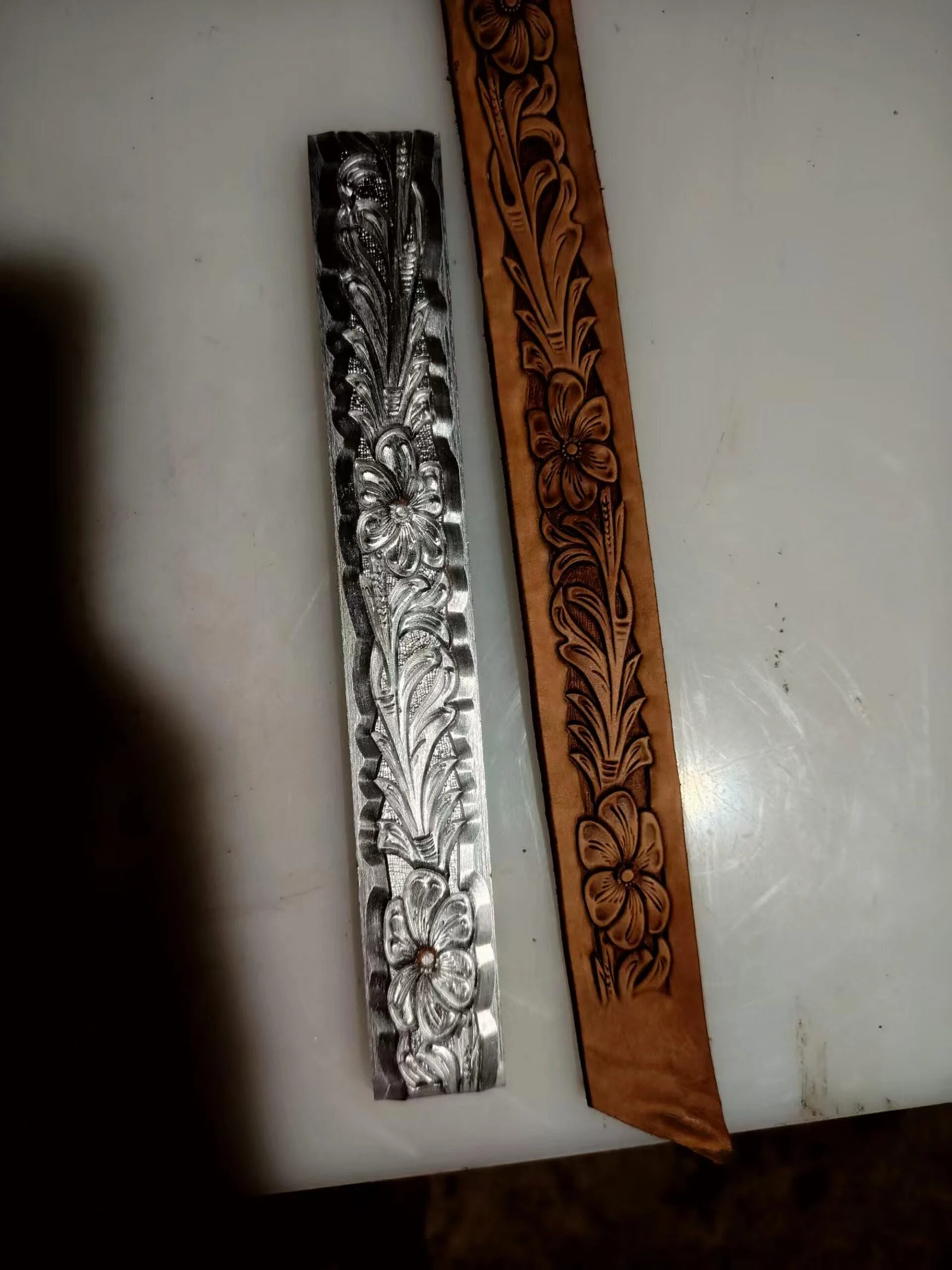 Repeatable Floral Belt Stamp Mold – 217 × 30 mm