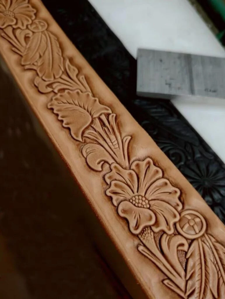 Repeatable Floral Belt Stamp Mold – 160 × 38 mm