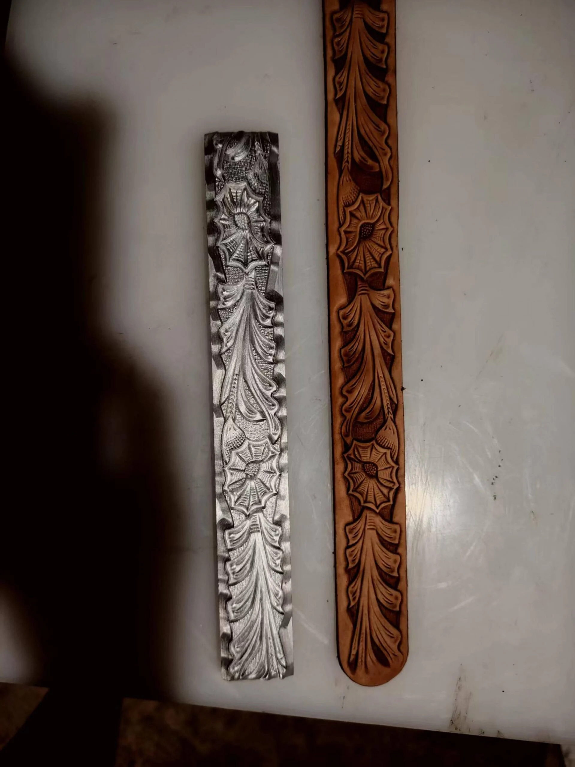 Repeatable Floral Belt Stamp Mold – 224 × 30 mm