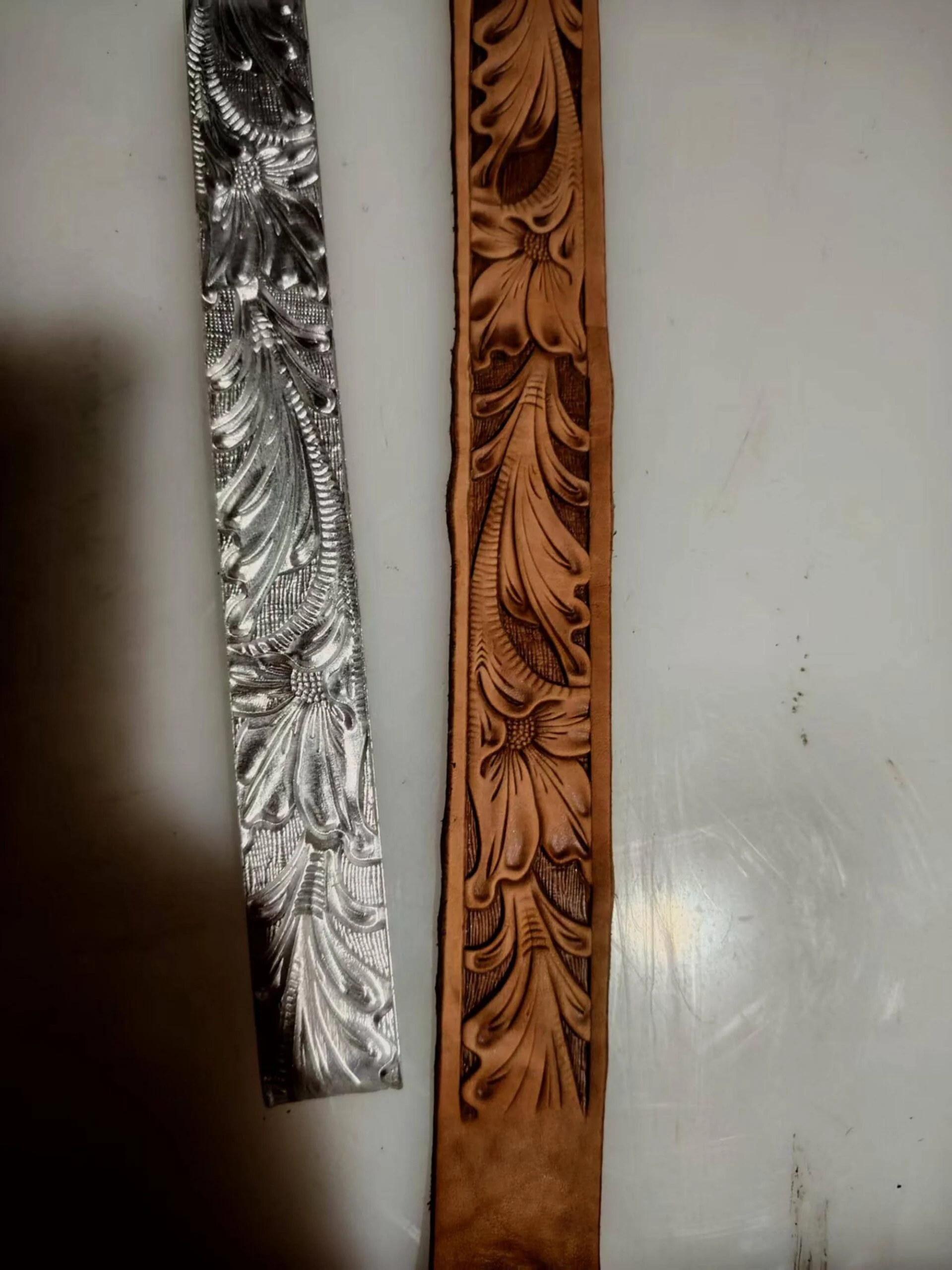 Repeatable Floral Scroll Stamp Mold – 210 × 24 mm
