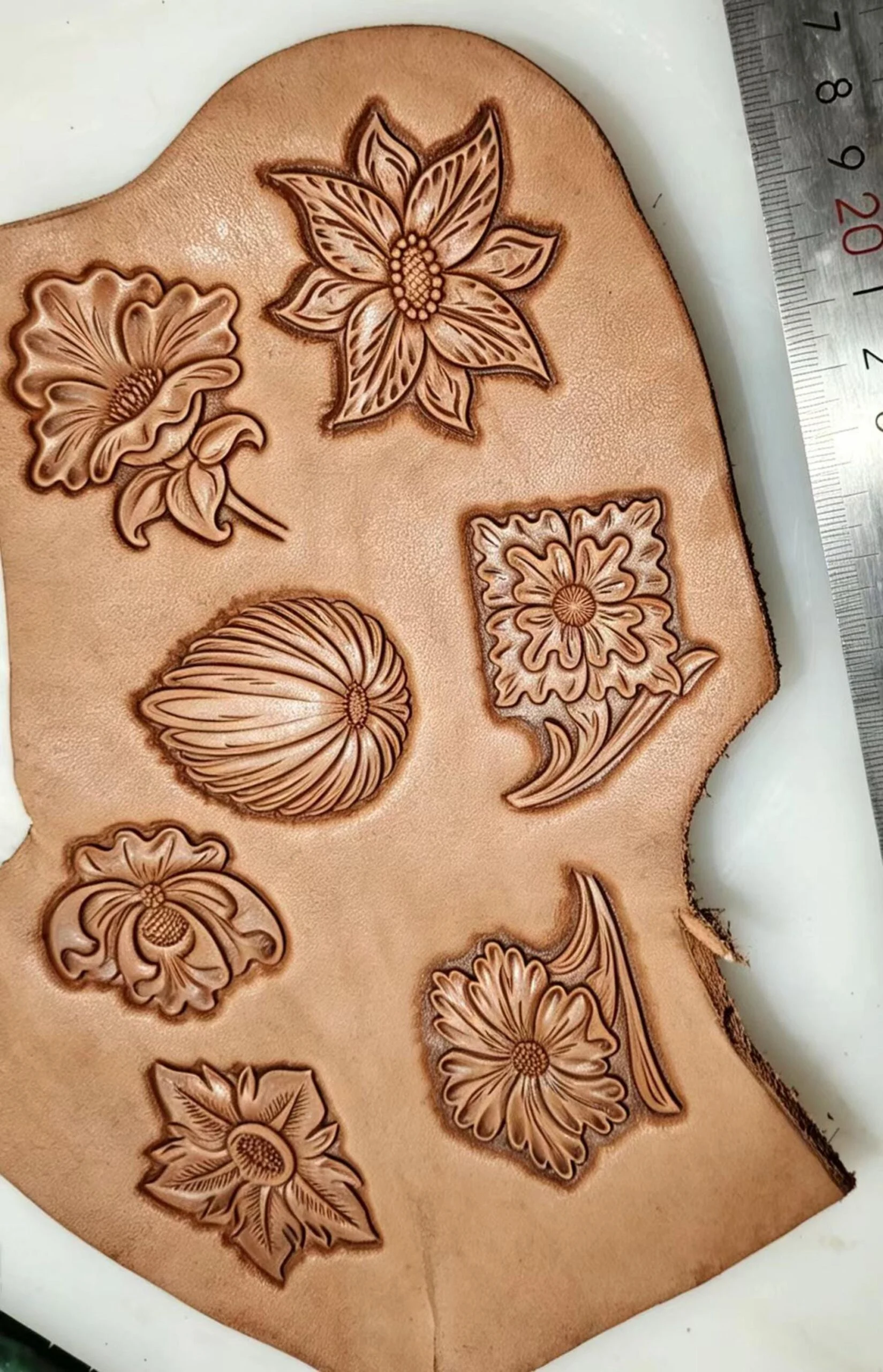 Flower Leather Stamp Mold Collection E – 15 Designs