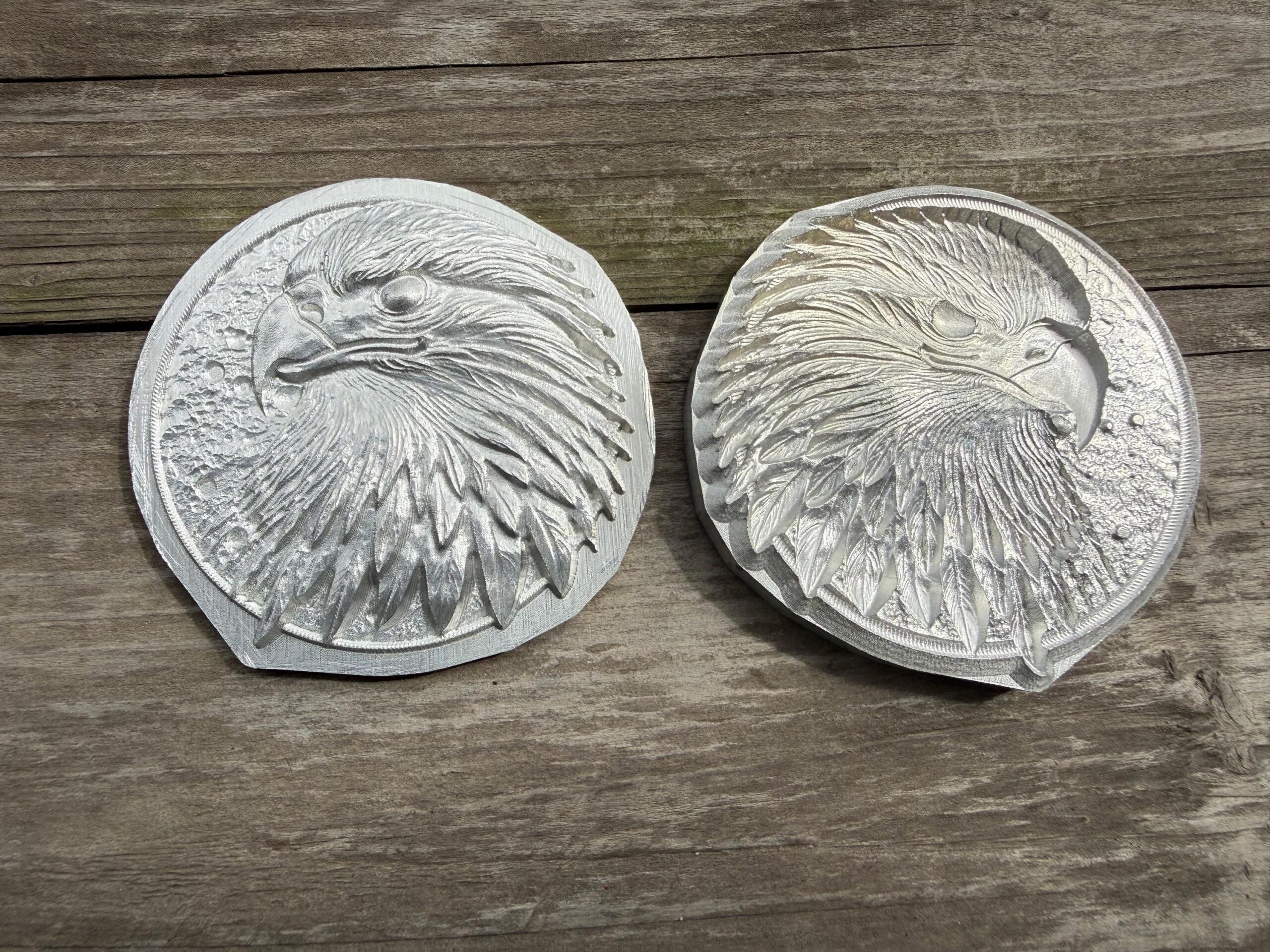 Round Eagle Head Leather Stamp Mold, 76 × 76 mm
