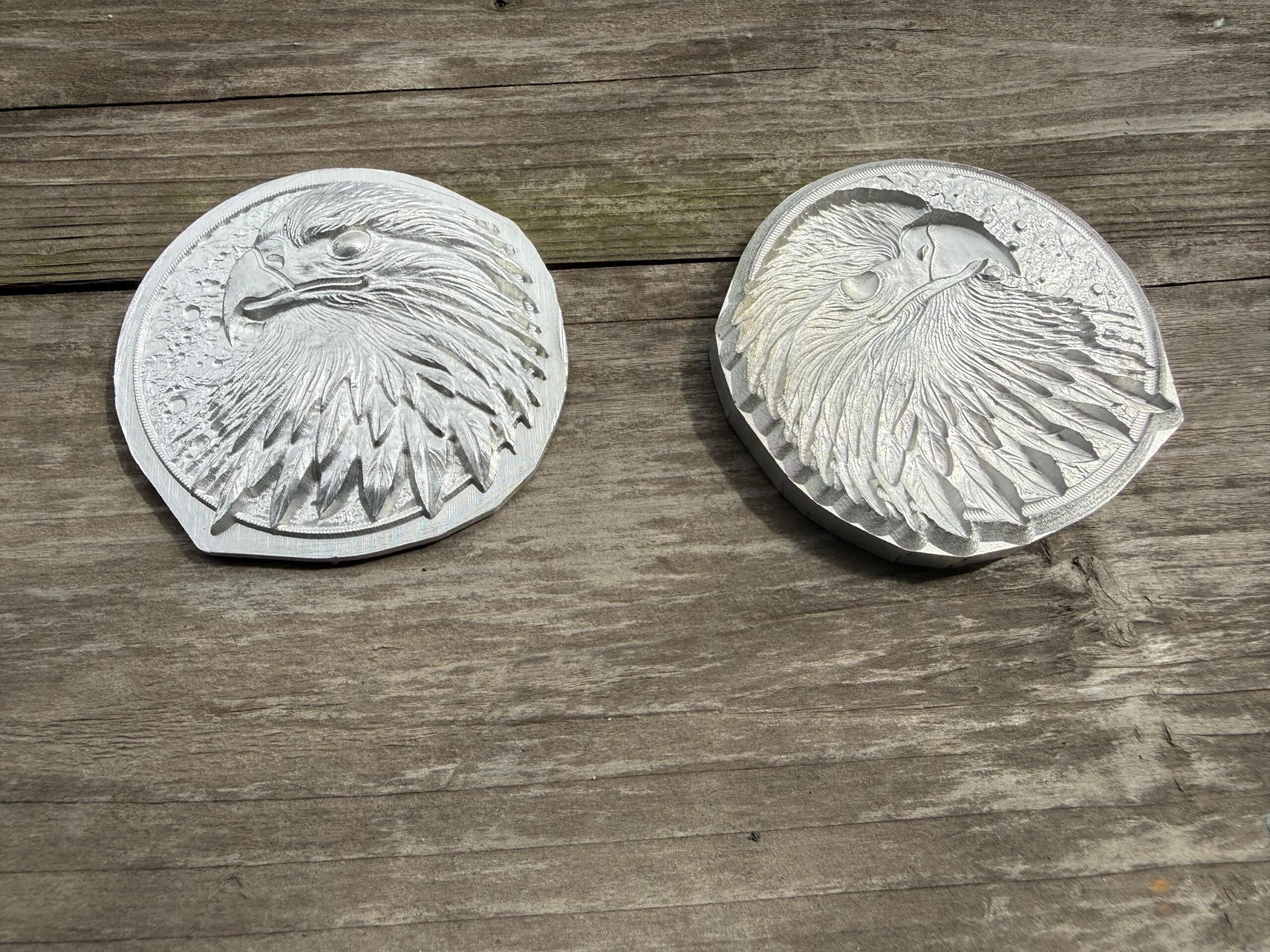 Round Eagle Head Leather Stamp Mold, 76 × 76 mm