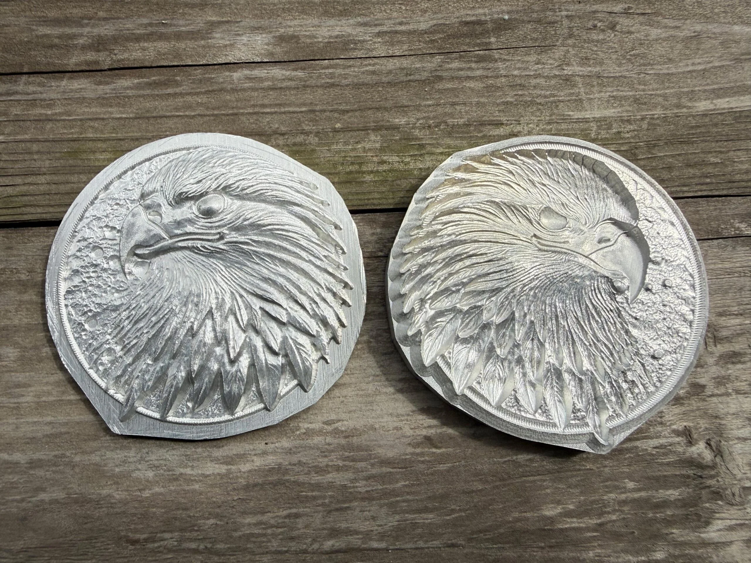 Round Eagle Head Leather Stamp Mold, 76 × 76 mm