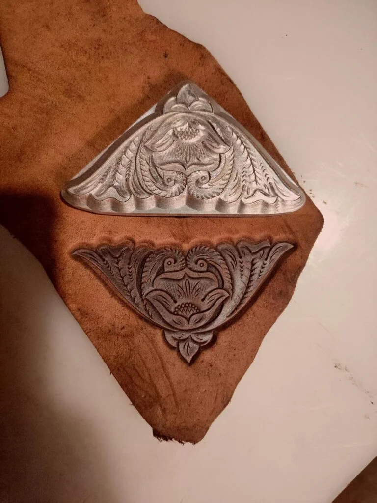 Floral Corner Leather Stamp Mold