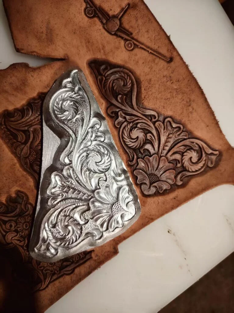 Floral Corner Leather Stamp Mold