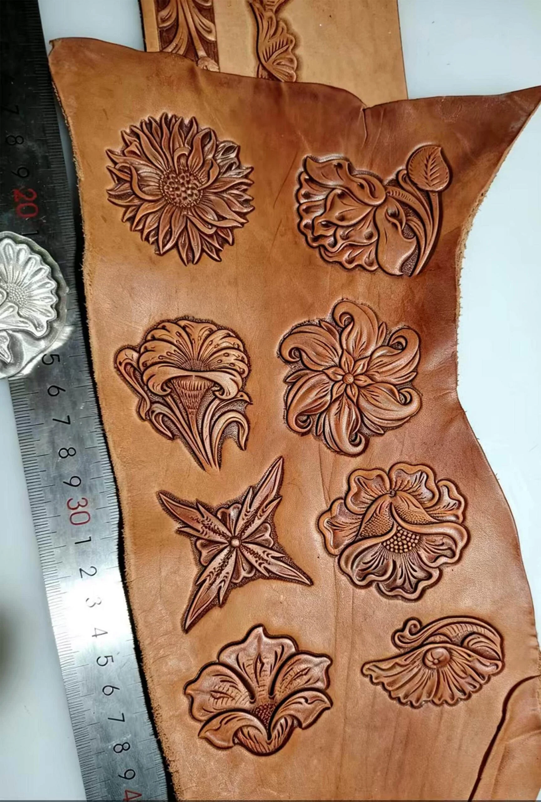 Floral Leather Embossing Mold Collection A, 8 Designs