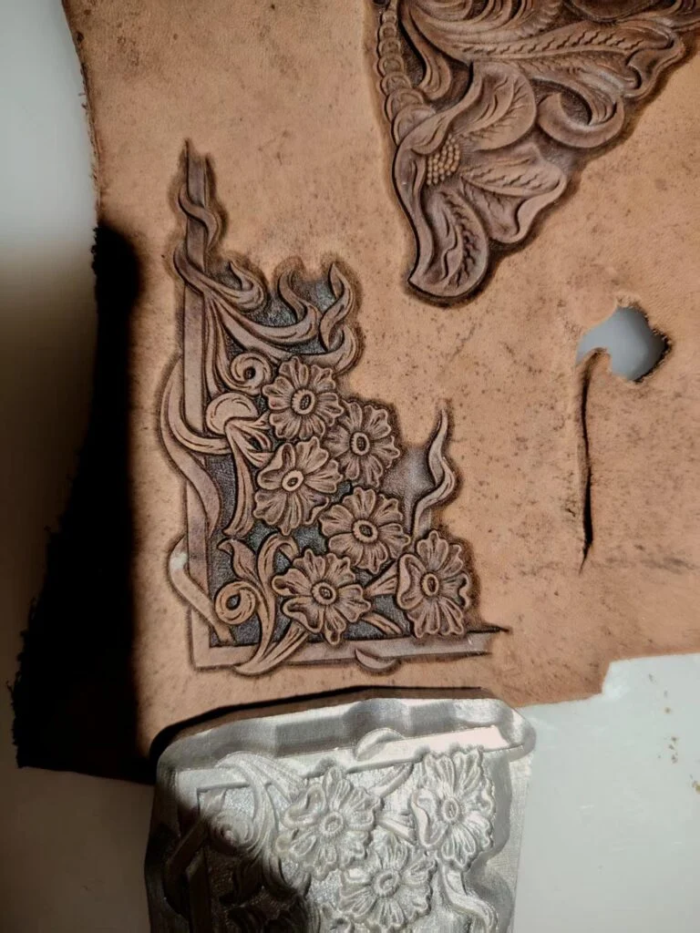 Floral Corner Leather Stamp Mold