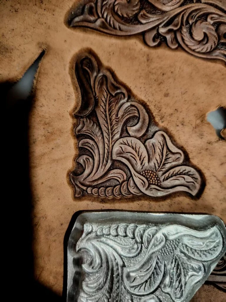 Floral Corner Leather Stamp Mold