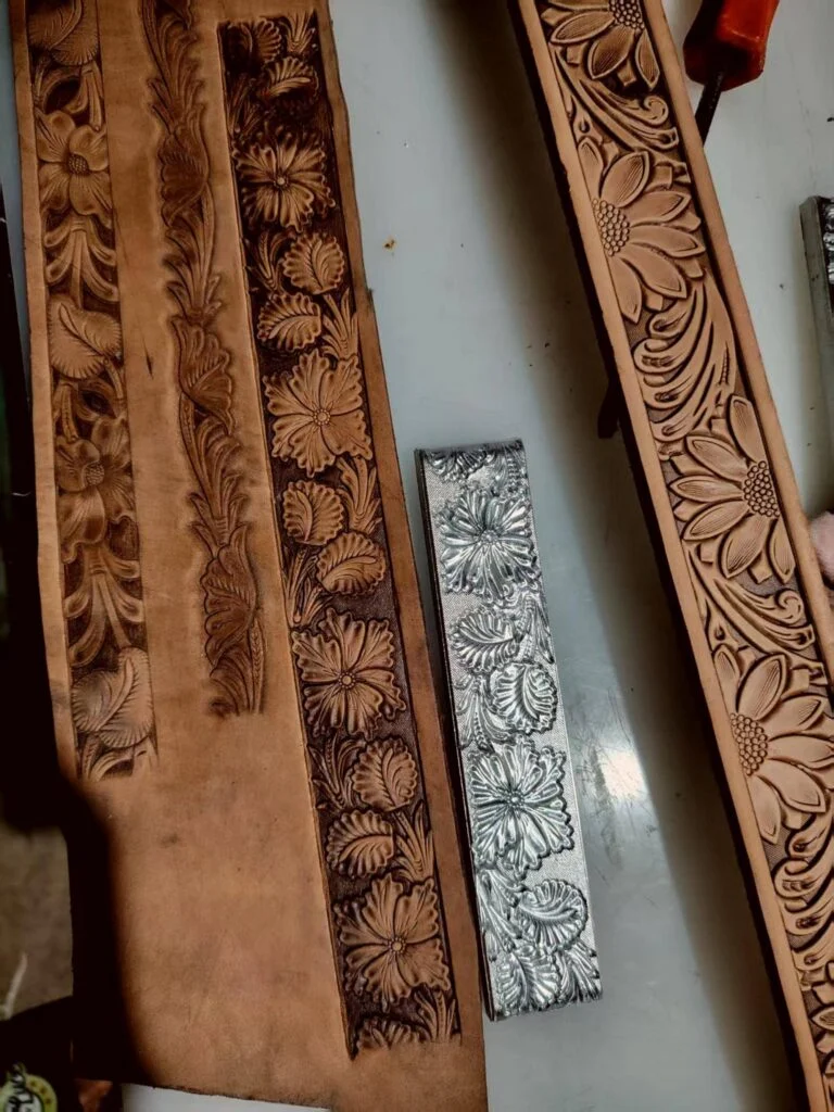 Repeating Western Flower Belt Stamp Mold