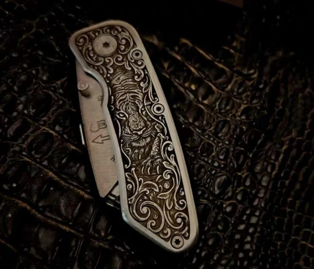 Engraved Stainless Steel Utility Knife